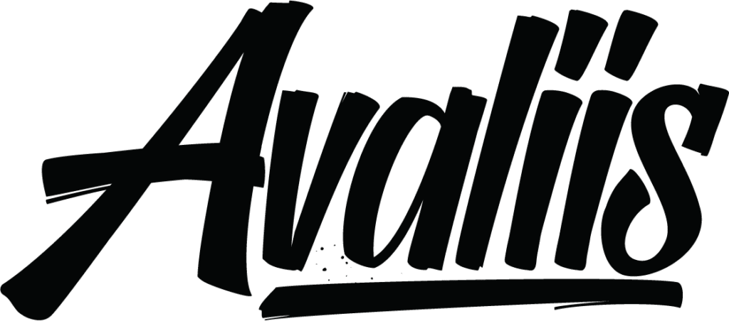 The word "Avaliis" is written in bold, black, stylized script with an underline beneath the text.